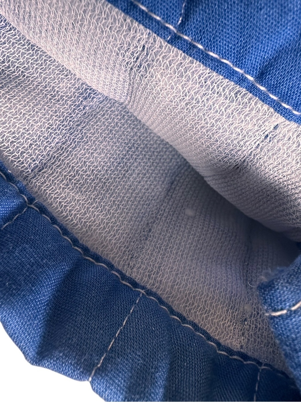 Vintage Quilted Overalls Blue, Red, Yellow By Thomas Made In USA Size: 18 Months - Picture 6 of 7